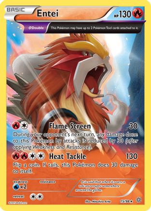 Entei (15) 015/98 - Reverse Holofoil XY Ancient Origins - Holo Rare