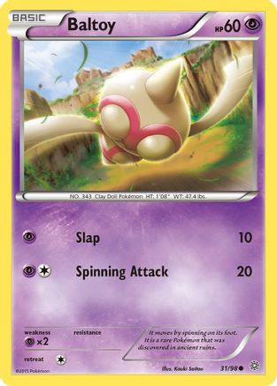 Baltoy (31) 031 XY Ancient Origins - Common