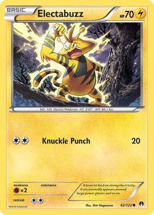 Electabuzz 042/122 - Reverse Holofoil XY BREAKpoint - Common