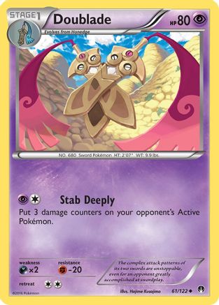 Doublade 061/122 - Reverse Holofoil XY BREAKpoint - Uncommon