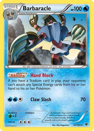 Barbaracle 023/124 - Reverse Holofoil XY Fates Collide - Rare