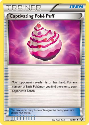 Captivating Poke Puff 099/114 - Reverse Holofoil XY Steam Siege - Uncommon