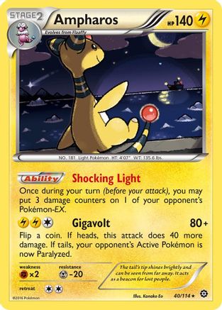 Ampharos 040/114 - Holofoil XY Steam Siege - Holo Rare