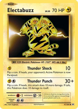 Electabuzz 041/108 - Reverse Holofoil XY Evolutions - Common