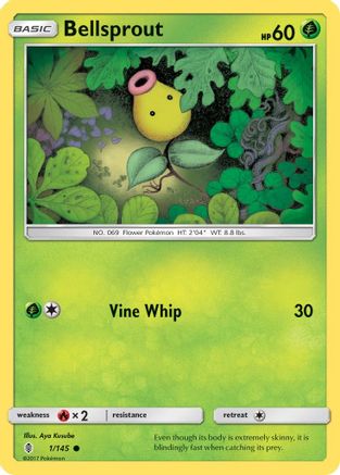 Bellsprout 001/145 SM Guardians Rising - Common
