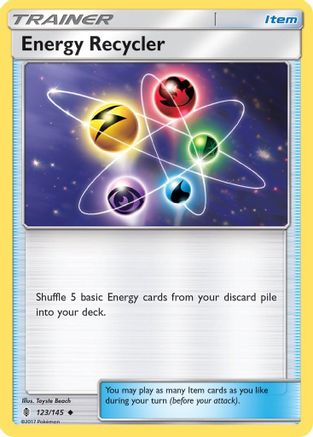 Energy Recycler 123/145 - Reverse Holofoil SM Guardians Rising - Uncommon