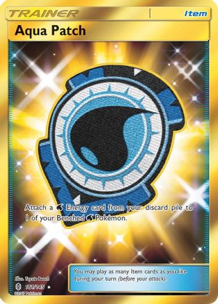 Aqua Patch (Secret) 161 - Holofoil SM Guardians Rising - Secret Rare