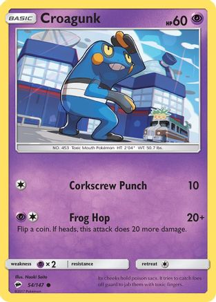 Croagunk 054/147 SM Burning Shadows - Common