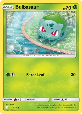 Bulbasaur 001/73 Shining Legends - Common