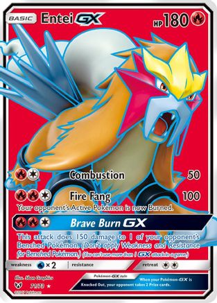Entei GX (Full Art) 071/73 - Holofoil Shining Legends - Ultra Rare