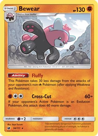 Bewear 056/111 - Holofoil SM Crimson Invasion - Holo Rare