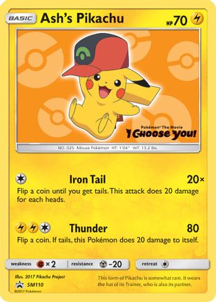 Ash's Pikachu SM110 SM Promos - Promo