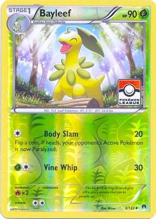 Bayleef 002/122 - Reverse Holofoil League & Championship Cards - Promo