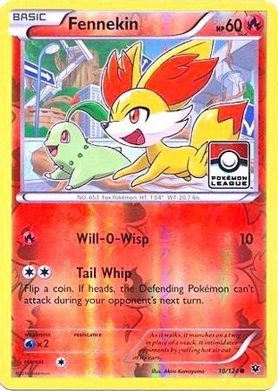 Fennekin 010/124 - Reverse Holofoil League & Championship Cards - Promo