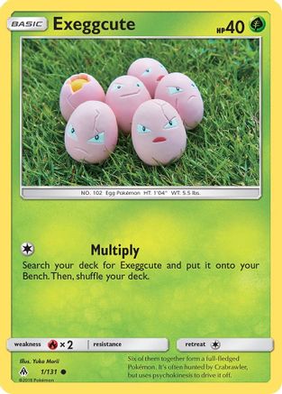 Exeggcute 001/131 - Reverse Holofoil SM Forbidden Light - Common