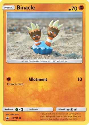 Binacle 066/131 SM Forbidden Light - Common