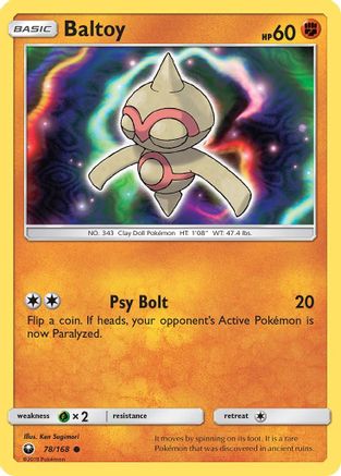 Baltoy 078 - Reverse Holofoil SM Celestial Storm - Common
