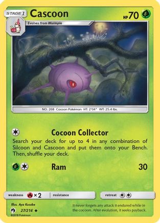 Cascoon 027/214 - Reverse Holofoil SM Lost Thunder - Uncommon