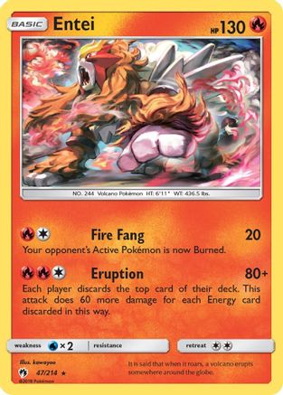 Entei 047 SM Lost Thunder - Rare