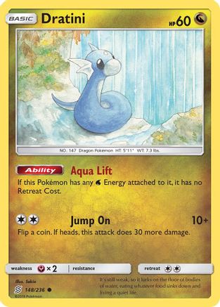 Dratini (148) 148/236 - Reverse Holofoil SM Unified Minds - Common