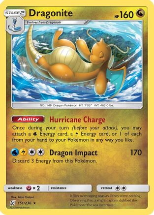 Dragonite 151/236 SM Unified Minds - Rare