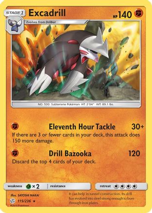 Excadrill 115/236 - Holofoil SM Cosmic Eclipse - Holo Rare
