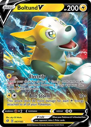 Boltund V 067/192 - Holofoil SWSH02 Rebel Clash - Ultra Rare
