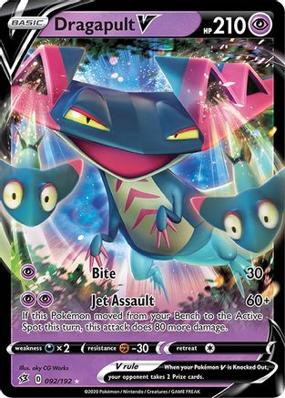 Dragapult V 092/192 - Holofoil SWSH02 Rebel Clash - Ultra Rare