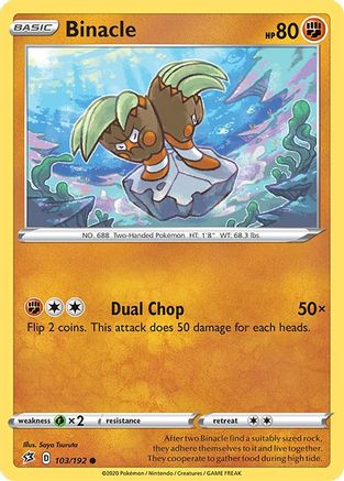 Binacle 103/192 SWSH02 Rebel Clash - Common