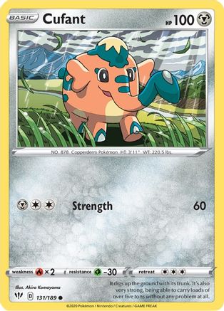 Cufant 131/189 - Reverse Holofoil SWSH03 Darkness Ablaze - Common