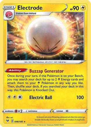 Electrode 046/185 - Reverse Holofoil SWSH04 Vivid Voltage - Holo Rare