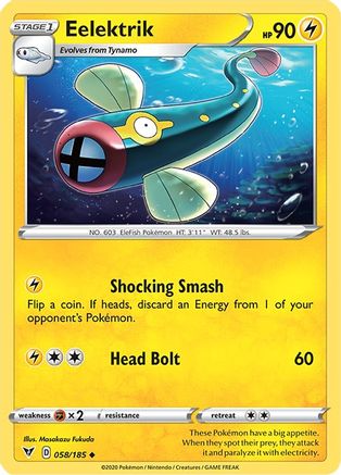 Eelektrik 058/185 - Reverse Holofoil SWSH04 Vivid Voltage - Uncommon