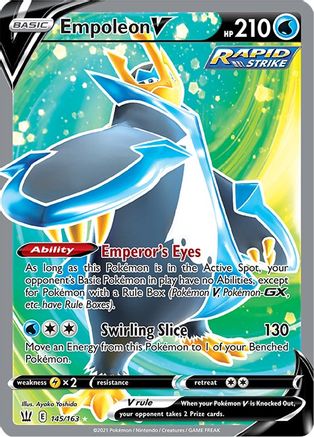 Empoleon V (Full Art) 145/163 - Holofoil SWSH05 Battle Styles - Ultra Rare