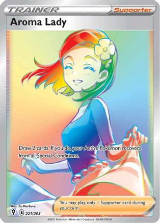 Aroma Lady (Secret) 221/203 - Holofoil SWSH07 Evolving Skies - Secret Rare