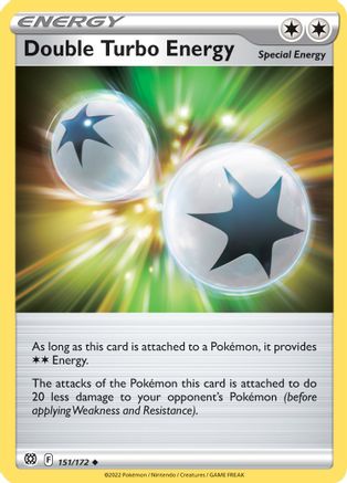Double Turbo Energy 151/172 - Reverse Holofoil SWSH09 Brilliant Stars - Uncommon