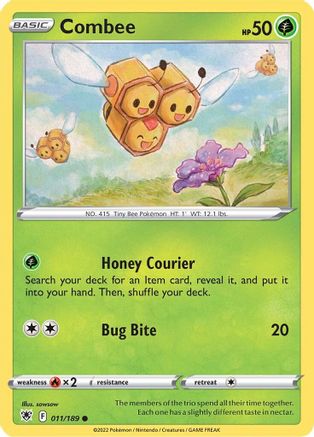 Combee 011/189 - Reverse Holofoil SWSH10 Astral Radiance - Common