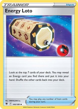 Energy Loto 140/189 - Reverse Holofoil SWSH10 Astral Radiance - Uncommon