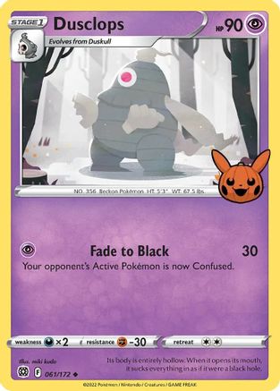 Dusclops 061/172 Trick or Trade BOOster Bundle - Promo