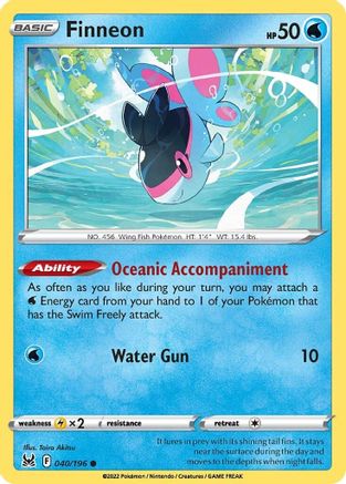 Finneon 040/196 - Reverse Holofoil SWSH11 Lost Origin - Common
