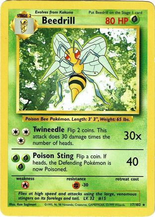 Beedrill 017/102 Base Set - Rare