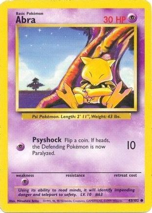 Abra 043/102 Base Set - Common