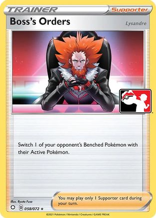 Boss's Orders 058/072 - Holofoil Prize Pack Series Cards - Rare