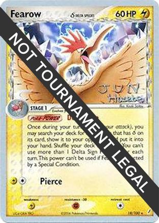 Fearow (Delta Species) - 2007 (Jun Hasebe) 018 World Championship Decks - Rare