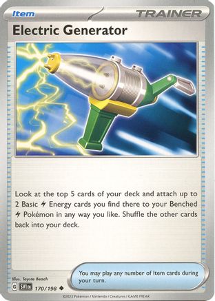 Electric Generator 170/198 - Reverse Holofoil SV01 Scarlet & Violet Base Set - Uncommon