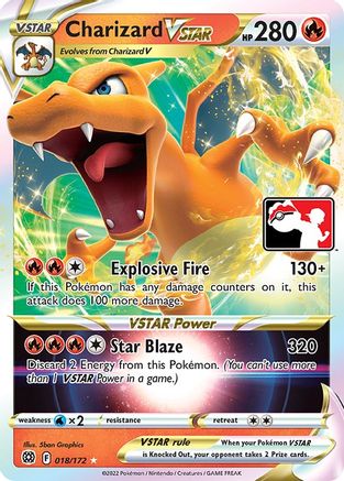 Charizard VSTAR 018 - Holofoil Prize Pack Series Cards - Ultra Rare