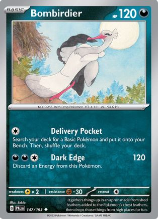 Bombirdier 147/193 - Reverse Holofoil SV02 Paldea Evolved - Uncommon