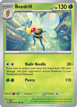 Beedrill 015/165 - Holofoil SV Scarlet & Violet 151 - Rare