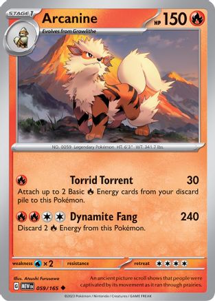 Arcanine 059/165 SV Scarlet & Violet 151 - Uncommon