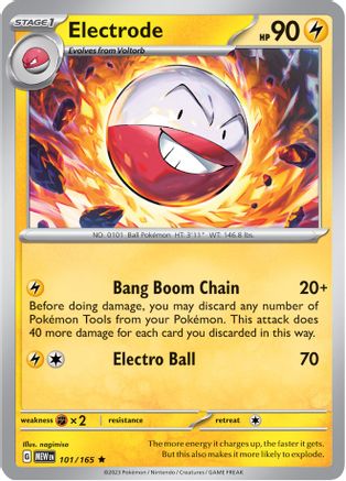 Electrode 101/165 - Reverse Holofoil SV Scarlet & Violet 151 - Rare