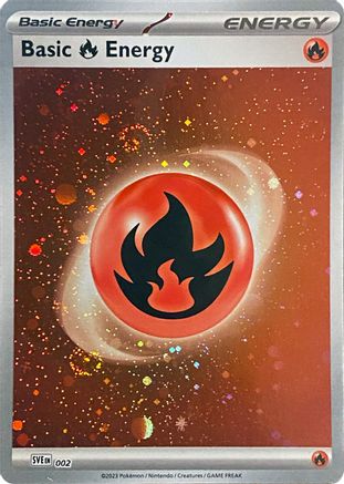 Basic Fire Energy (Cosmos Holo) 002 - Holofoil SV01 Scarlet & Violet Base Set - Common